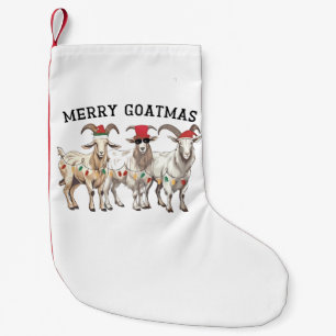 Meia De Natal Pequena Feliz Goatmas Animal Goat Lover Feliz Natal