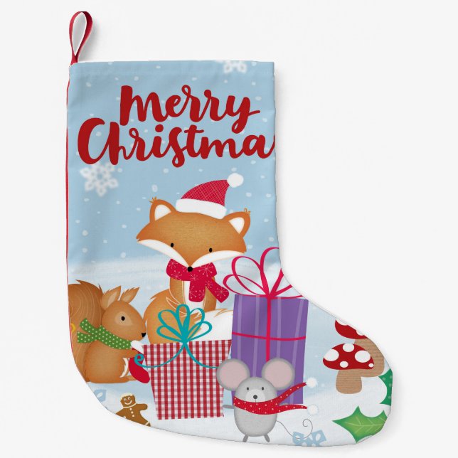 Meia De Natal Pequena Feliz Natal (Frente)