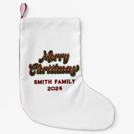 Meia De Natal Pequena Feliz Natal - Correspondência Familiar