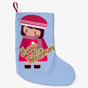 Meia De Natal Pequena Feliz Natal das meias da sua garota