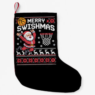 Meia De Natal Pequena Feliz Natal de Basquete Swishmas Natal Feio 