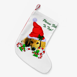 Meia De Natal Pequena Feliz Natal do golden retriever