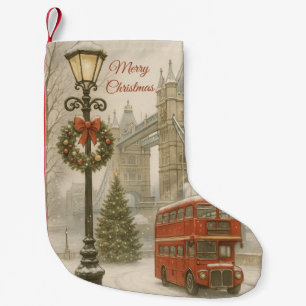 Meia De Natal Pequena Feliz Natal em Londres Cartão Presente para Viajan