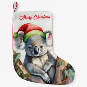Meia De Natal Pequena Feliz Natal Koala sentado em Gumtree