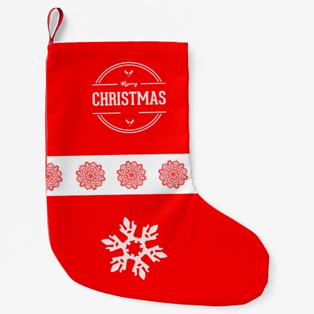 Meia De Natal Pequena Feliz Natal Stocks (Frente)