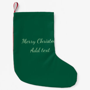 Meia De Natal Pequena Feliz Natal verde plano solo holida