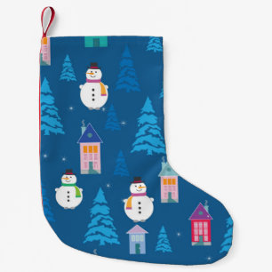 Meia De Natal Pequena Feliz Padrão de Natal