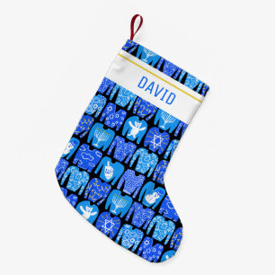 Meia De Natal Pequena FELIZES FELIZES FELIZES, Ugly Hannukah, JULGANDO