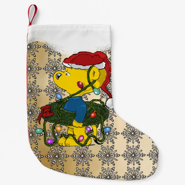 Meia De Natal Pequena Ferald's Hula Wreath (Frente)