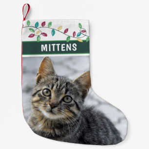 Meia De Natal Pequena Feriado de Cores Aquáticas Bonitas Luz Verde