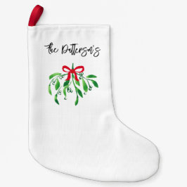 Meia De Natal Pequena Feriado Natal Mistletoname Festivo Me Beija