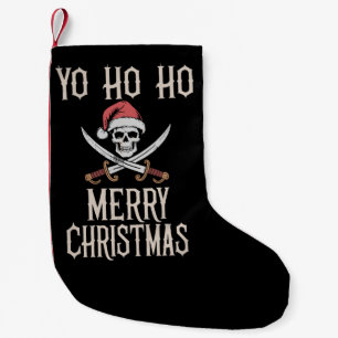 Meia De Natal Pequena Feriado Pirata Yo Ho Ho Natal Papai Noel Embarcand