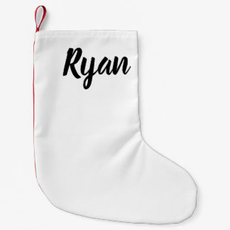 Meia De Natal Pequena Feriado Ryan de estoque branco vermelho do Natal