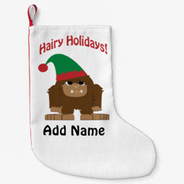 Meia De Natal Pequena Feriados de Leite! Sasquatch de Natal