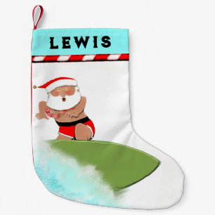 Meia De Natal Pequena Férias de Surf no Havaí