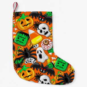 Meia De Natal Pequena Festa de Candies do Halloween Spooky