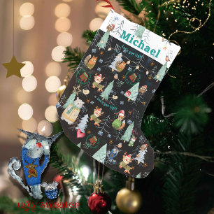 Meia De Natal Pequena Festa de Natal de Sweet Febre e Bonita