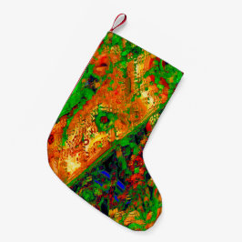 Meia De Natal Pequena Festas de carnaval ou máscara de tintas, verdes e 