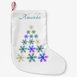 Meia De Natal Pequena Festivo Snowflake Roteiro de Árvore de Natal