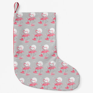 Meia De Natal Pequena Flamingo Amor, meia-meia
