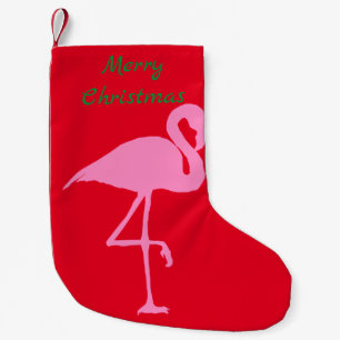 Meia De Natal Pequena Flamingo Thunder_Cove rosa