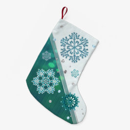Meia De Natal Pequena Floco de neve torto 3D