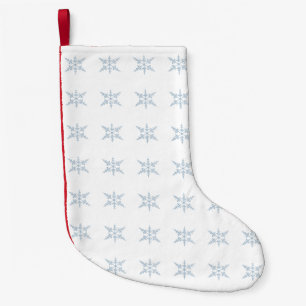 Meia De Natal Pequena Flocos de Natal de inverno com flocos de neve