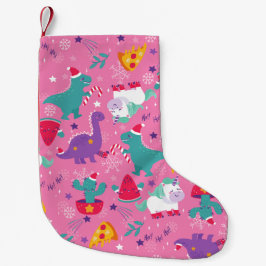 Meia De Natal Pequena flocos de neve de melancia unicorn de pizza de nat