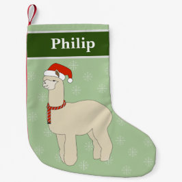 Meia De Natal Pequena Flocos de Neve de Natal do Llama ilusima