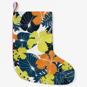 Meia De Natal Pequena Flor de primavera: Textura Floral Vintage