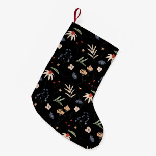 Meia De Natal Pequena Flores aquáticas simples 1
