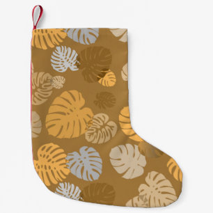 Meia De Natal Pequena Folhas Tropicais Multicolores 6