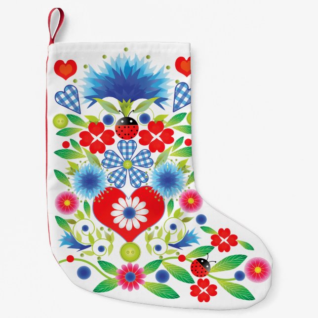 Meia De Natal Pequena Folkfest Xmas Stocks (Frente)