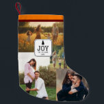 Meia De Natal Pequena Foto da Família Joy Christmas Collage Orange Xmas<br><div class="desc">Capture o espírito do Natal com nossa Família Foto Joy Natal Collage Xmas Stocking, uma alegre adição à sua coleção de meias de Natal Feliz. Esta dádiva é projetada para celebrar o amor e a união de sua família, fazer-a uma manutenção acarinhada que incorpore a verdadeira essência da estação. Feito...</div>