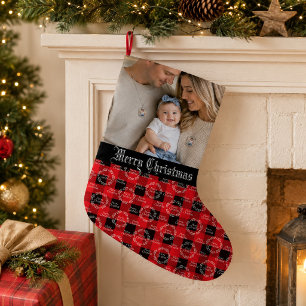 Meia De Natal Pequena Foto de Bebê Natal