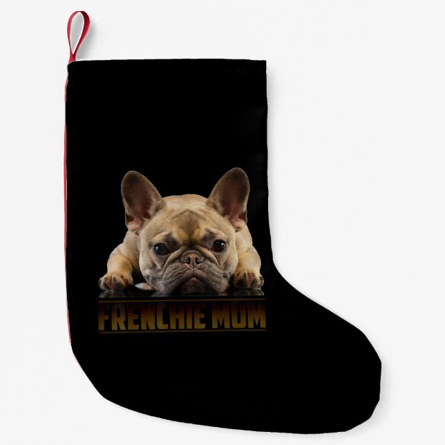 Meia De Natal Pequena Frenchie Mama T Women French Buldogue Gift Dog Mãe (Frente)
