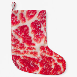 Meia De Natal Pequena Fresca de carne crua de bife de carne marmoreada,