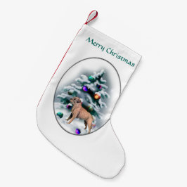 Meia De Natal Pequena Fronteira Terrier Natal