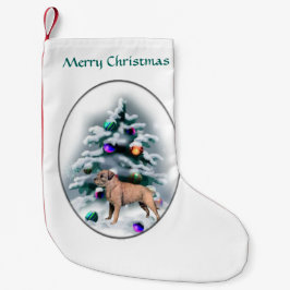 Meia De Natal Pequena Fronteira Terrier Natal