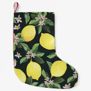 Meia De Natal Pequena Fruta de limão: Design de padrão sem costura