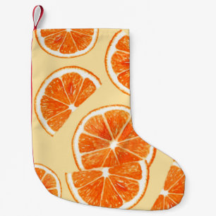 Meia De Natal Pequena fruta de padrão laranja, comida de dieta illustr