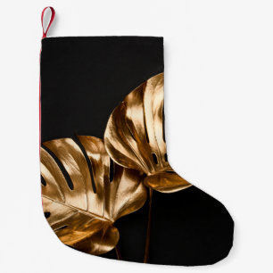 Meia De Natal Pequena Fundo 3d de polígono design de ouro moderno de lu