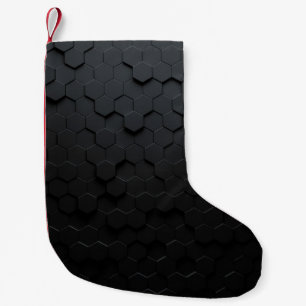 Meia De Natal Pequena Fundo abstrato triangular preto, surfa de Grunge
