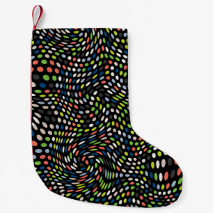 Meia De Natal Pequena Fundo de pontos pequenos coloridos. Onda de círcul