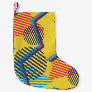 Meia De Natal Pequena fundo de pop, textura geométrica de abstrato.