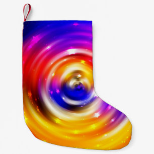 Meia De Natal Pequena Fundo multicolorido abstrato. círculo brilhante