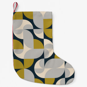 Meia De Natal Pequena Fundo Retroativo Geométrico de Vintage Moderno