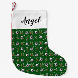 Meia De Natal Pequena Futebol de Natal Stoking