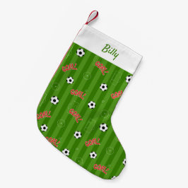 Meia De Natal Pequena Futebol Jogador de Futebol Pensado