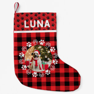 Meia De Natal Pequena Galinha-peluche amante da família russa xadrez ver